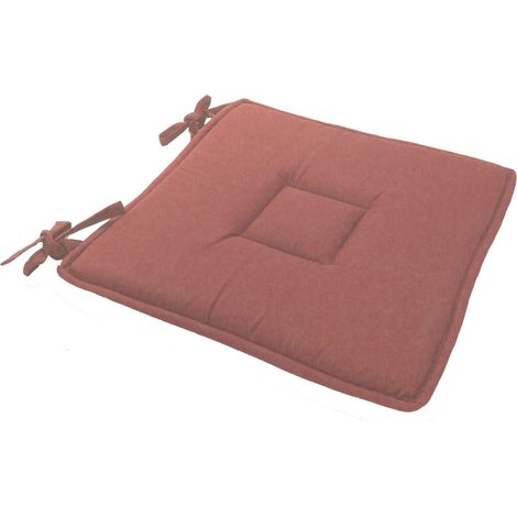 Galette plate à nouettes 40x40 cm LOLA 100% coton TERRE CUITE