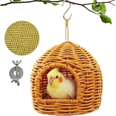Nid Oiseau Pour Cage Hamac respirant toutes saisons Hamac Nid Pour Cage À Oiseaux Pour et Se Reposer Calopsittes, Pinsons, Perroquets, Perruches, Inséparables, Perruches (1/5)