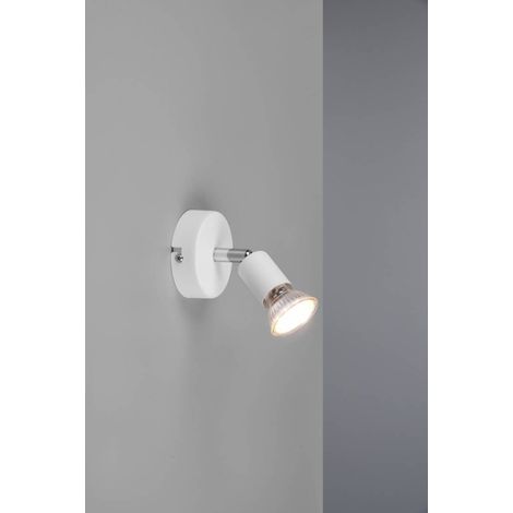 1PZ FARETTO DA PARETE PARIS 1 LUCE GU10 BIANCO