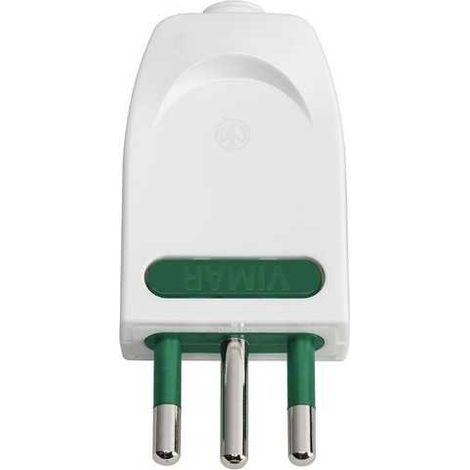 00203.B Enchufe 2P+T10A Orientable S11-Spb11 Blanco
