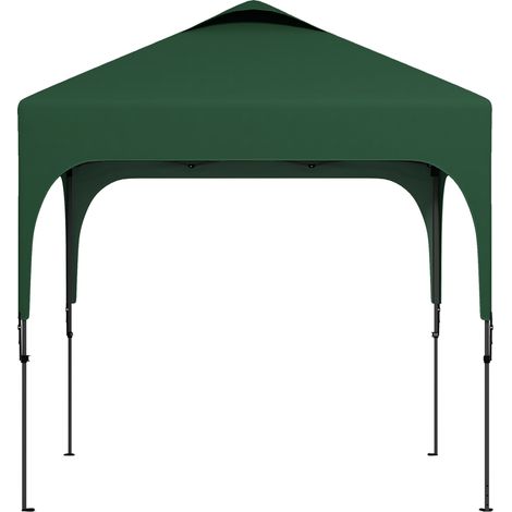 Carpa de jardín 2,5x2,5x2,68 m protection UV 50+ réglable en hauteur avec 4 sacs de sable et sac de transport vert
