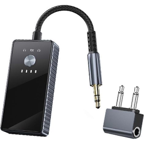 Bluetooth 5.2-Sender, geringe Latenz, 3,5-mm-Klinkenanschluss und Bluetooth-Empfänger – Drahtloser Audioadapter (1/5)