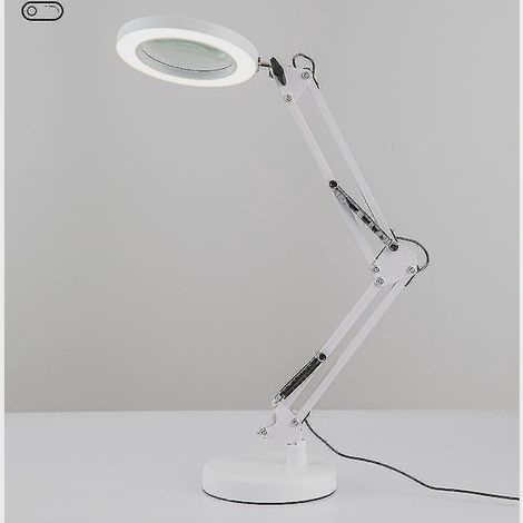 Loupe grossissante 30x avec éclairage, 3 modes de couleur, 10 niveaux de luminosité réglables, lampe de bureau loupe (1/5)