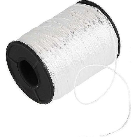 Corde tressée pour stores et rideaux, diamètre 1 mm, en polyéthylène blanc, pour panneaux en aluminium. (1/5)