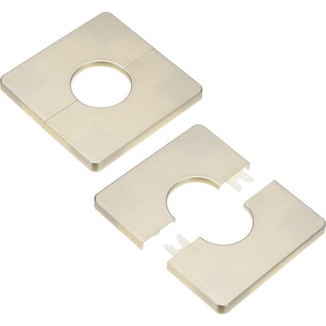 (2-Pack) Flasque Murale Fendue, Pour 1.3 Inch/32mm OD Pipe ABS Plaque D'Escutcheon Carrée Autocollante Plaques De Plomberie Pour Tuyau D'Eau/Robinet (1/4)