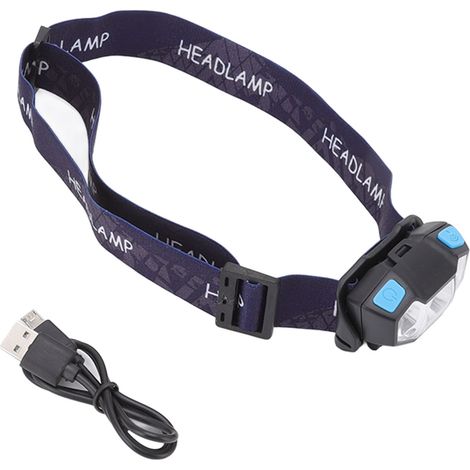 LED-Stirnlampe mit 5 Helligkeitsstufen, USB-Ladefunktion, geringem Gewicht, mit Sensor, ideal für Campingausflüge. (1/5)