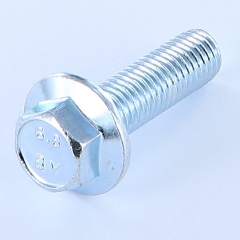 Vis métaux Tête hexagonale TH M12X40 Embase collerette crantée Acier zingué-30 pièces