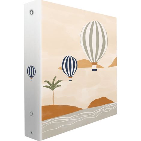 Album photos pochettes illustration Montgolfière 400 photos 11,5x15 cm, 80 pages, 400 photos 11,5x15, dimensions totales : 378x338x60 mm - marque française (1/5)