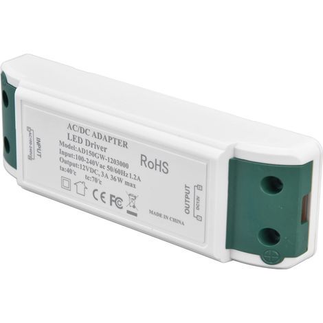 LED Power Driver, LED Transformer Driver 50/60Hz Fonction de protection pour les écrans LED pour les bandes lumineuses LED pour l'éclairage de placard