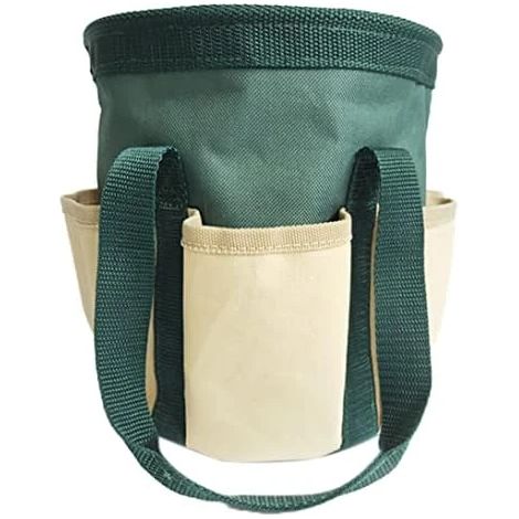 Sac à outils de jardin robuste 19 x 21,5 cm avec 6 poches, idéal pour hommes et femmes. (1/5)