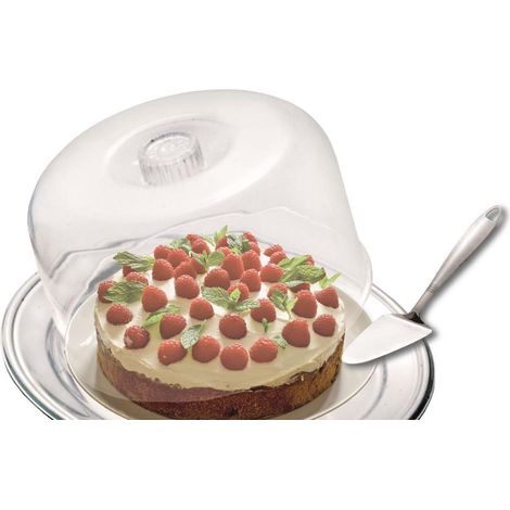 Copritorta portadolci campana trasparente con paletta poker 32 cm (1/2)