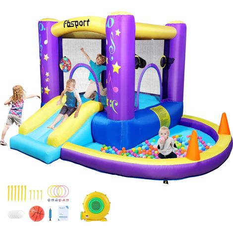 Inflatable Castle Outdoor Child with Blower Playground Inflatable Castle Inflatable Pool Holiday Birthday Gift for Kids (1/5)