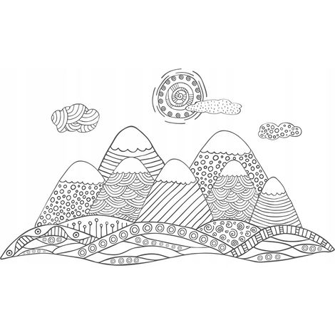 GRANDI ADESIVI MURALI Scandi Mountains N003 (1/3)