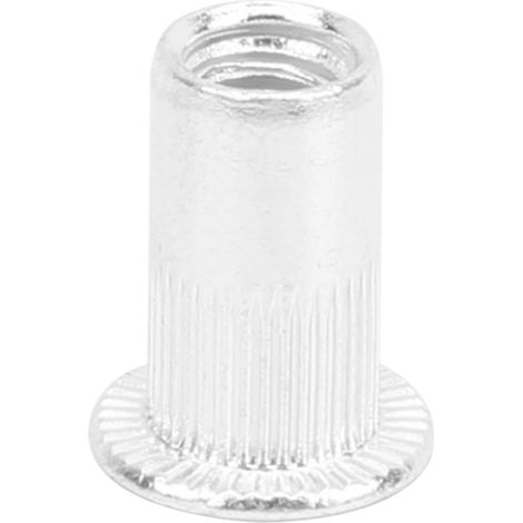 100 pièces/paquet d'écrous à sertir M5 en aluminium à tête plate et à rainure verticale (1/5)