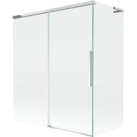 Mexen Rox L pare-douche 2 volets coulissants 140 + 70 x 150 cm, transparent, chrome - 8C9L-140-070-01-00