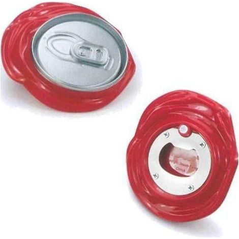 Décapsuleur - Rouge - Canette - Aimant intégré - Design contemporain - Compact (1/3)