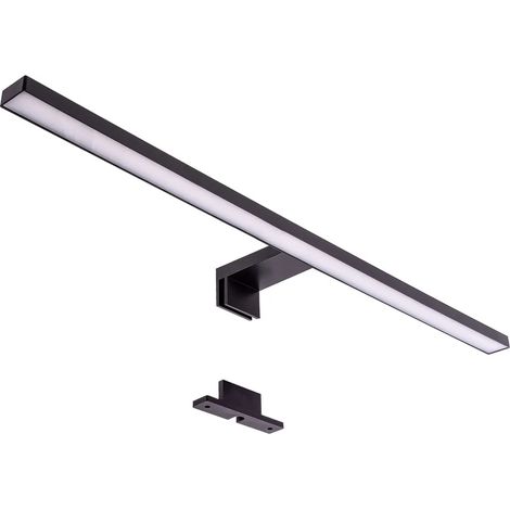Miroir de salle de bain LED MK-BAD carré 60 cm noir, 8 W, blanc neutre 4000 K (1/4)