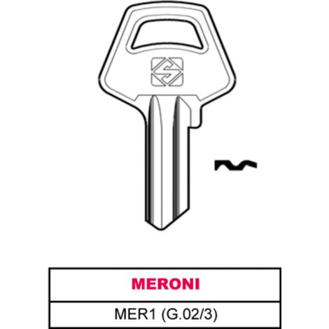 Chiave Ottone MER1 (g.vac 3) Meroni 100 Pezzi Silca