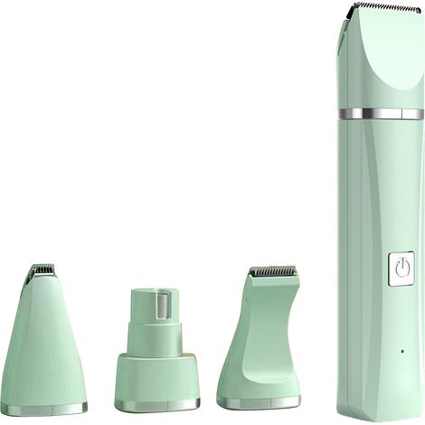 Tondeuse à poils pour animaux 4 en 1 rechargeable, silencieuse et sûre, pour chats et chiots, pour les ongles, les pattes et le corps. (1/4)