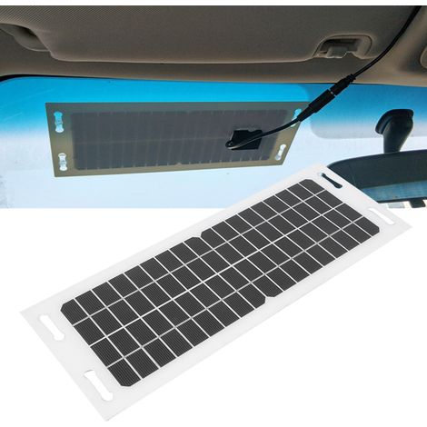 Chargeur solaire pour voiture, flexible, en silicium monocristallin, avec câble de charge de 3 mètres, 18 V, 5 W (1/5)