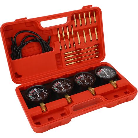 Kit de synchronisation de carburateurs pour moto 4 cylindres, outil de mesure avec 4 tuyaux en caoutchouc, jauge à vide professionnelle (1/5)