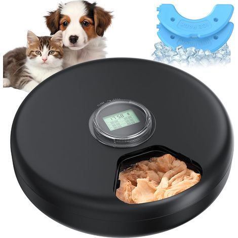 Automatic Wet Cat Food Dispenser: Automatic Wireless Dog Bowl - Programmable Dog Food Bowl - 3 AA Batteries - Refrigeration (1/5)