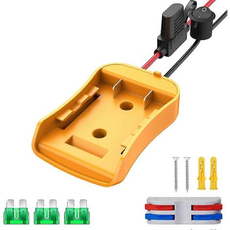 Adaptateur pour voiture jouet électrique compatible avec 20 piles, kit convertisseur de batterie pour voiture jouet électrique avec fusible, interrupteur et borniers. (1/5)