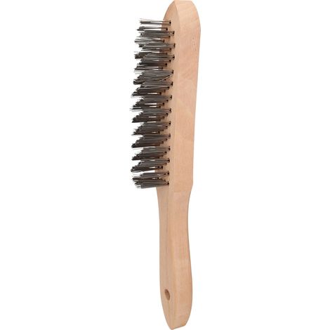 BRILLIANT TOOLS Cepillo de alambre manual de acero, 4 hileras, 290mm - BT706002