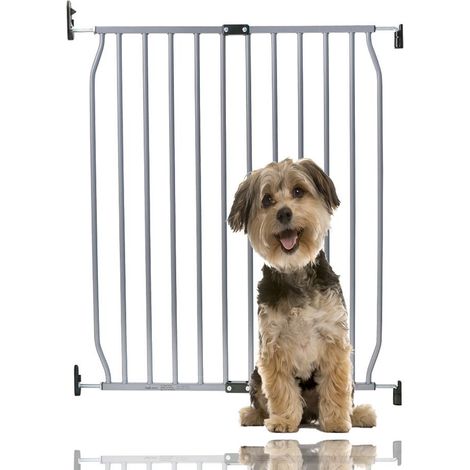 Bettacare Eco Screw Fit Pet Gate, Grey, 70cm - 80cm, Screw Fitted Dog Gate, Safety Gate for Puppy (1/4)