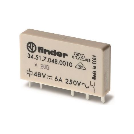 Rel茅 1 W 6 A 5 VCC mont. z贸c. FINDER 345170050010