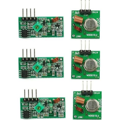 3PCS sans Fil 433mhz transmetteur récepteur RF avec Kit récepteur (1/5)