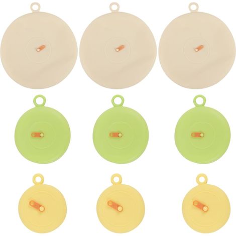 Lot de 3 couvercles réutilisables en silicone - 3 tailles - Résistants à la chaleur - Pour bols, tasses et canettes (1/5)