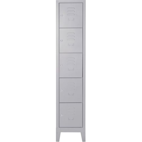 Armadio metallo acciaio portaborse 5 vani 36x40x182 cm