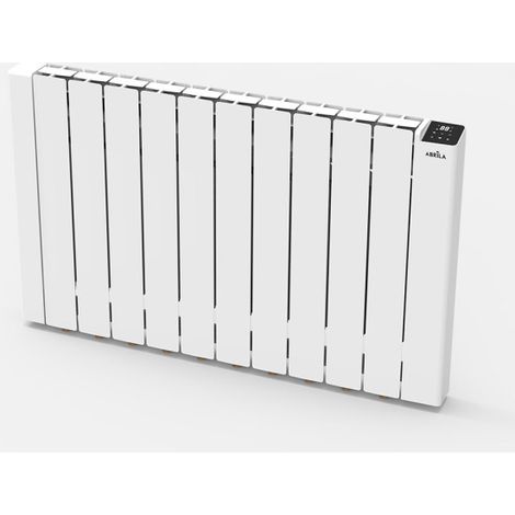 ABRILA - City - Emisor Térmico con Fluido Blanco 2000W  Control WiFi  Termostato  Temporizador  Programación 7 Días  Protección Contra Sobrecalentamiento  Blanco