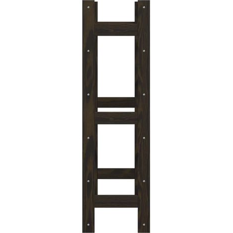 vidaXL Wine Rack for 30 Bottles Black Solid Wood Pine