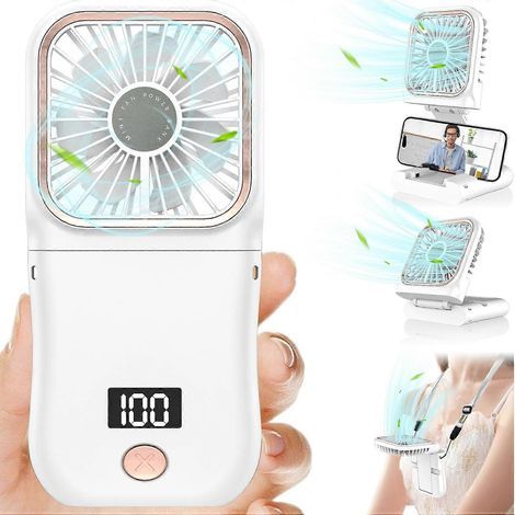 Ventilateur portable à main, mini ventilateur USB pour se rafraîchir, petit ventilateur électrique rechargeable pour enfants-AquaForge (1/5)