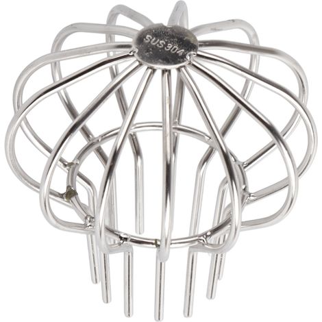 Bouchon rond anti-obstruction en acier inoxydable pour caniveaux de toit extérieurs, avec grille de nettoyage pour balcon et terrasse (75 cm).