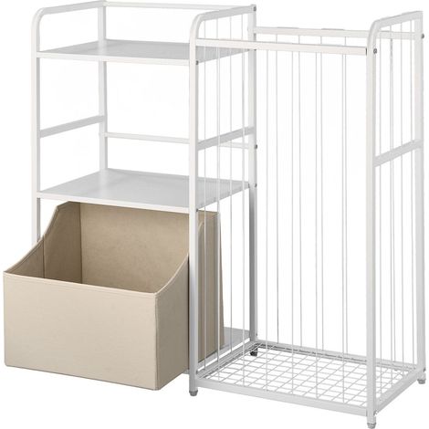 Étagère à livres enfants avec rangement jouets et peluches, organisateur 2 niveaux en tissu, idéal pour chambre et école maternelle. (1/5)