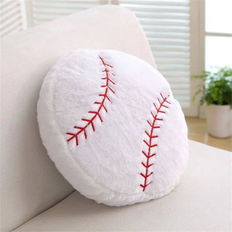 Coussin Thème Sport - Football Basket-ball Baseball Soccer - 35 x 35 cm et 55 x 35 cm - En Peluche Douce avec Rembourrage en Coton PP - 4 Pièces (1/5)