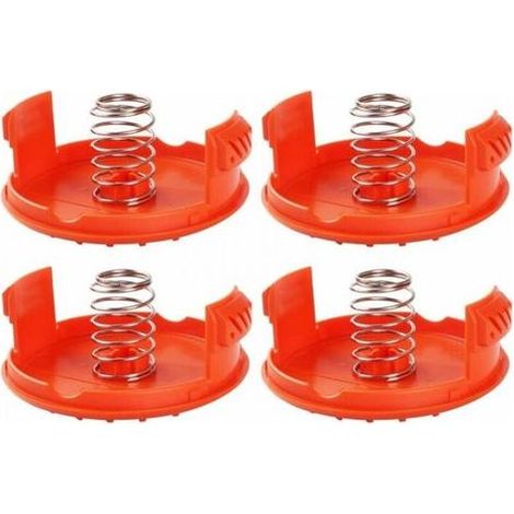 Couvercle De Bobine - Piece De Rechange A Ressort - Compatible Avec Coupe-Bordures Rc-100-P - Lot De 8 Pieces (1/5)
