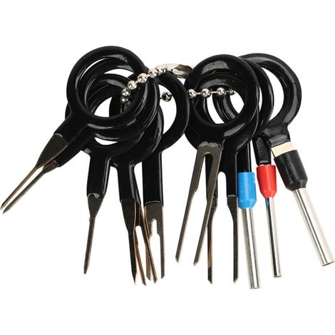 11-Piece Car Terminal Removal Tool Kit, Crimp Connector Pin Extractor Kit for Electrical Wiring Harnesses, Car and Appliance Wiring Harnesses