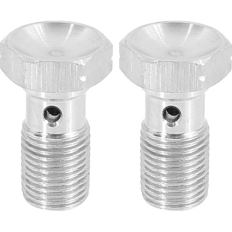 Boulon Banjo Frein M10x1.0 pour Système Freinage Argent 25x16mm Raccords Usinage Installation Facile Pour Moteur (1/5)
