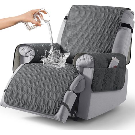 Wasserdichter sesselschoner für Fernsehsessel, relaxsessel mit Tasche elastischen Bändern, Anti-Rutsch sesselbezug weich waschbar sesselüberwurf 1 Sitzer für Kinder (1/5)