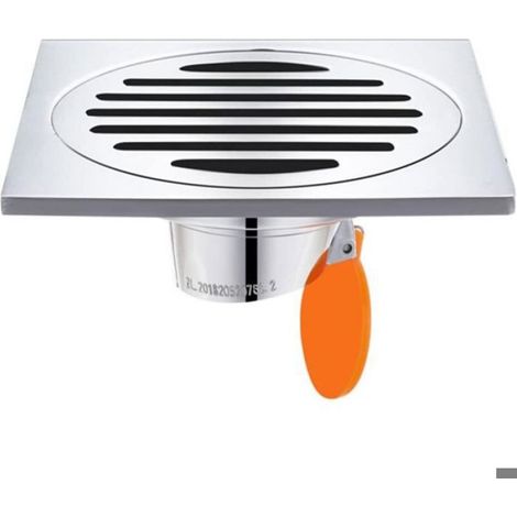 Caniveau De Douche - Acier Inoxydable - Carré 100 mm - Anti-Odeurs - Pour Salle De Bain Cuisine Garage - 1 Pièce (1/4)