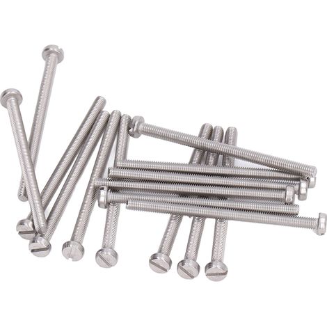 50pcs vis à tête cylindrique fente inox A2-70 pour mécanique précision électroménager M3x50 DIN84 (1/5)