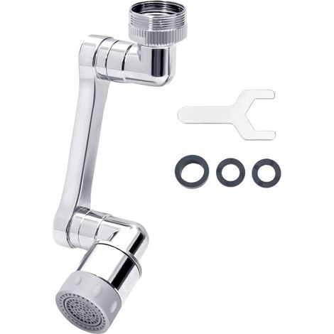 AIPERQ Robinet Extender 1080 Rotatif Anti-éclaboussures Filtre Robinet Pivotant Spray Forkitchen - Deux Modes de débit d'eau (1/4)
