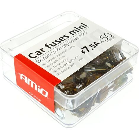 Mini-Flachsicherungen für Autos, 50 Stück, 7,5 A, amio-02218