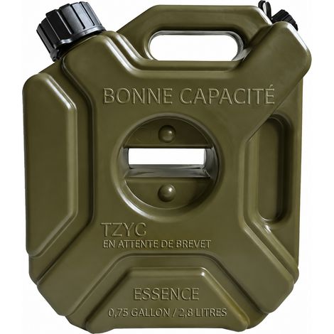 Jerrycan d'appoint en plastique 3L vert armée pour moto et voiture 3l réf 6660 26 × 28 × 12 cm 1,1 kg – Livraison gratuite