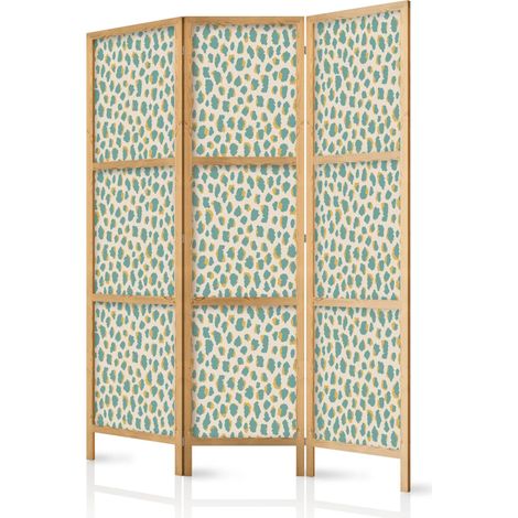 Paravento decorativo artgeist pois turchese 135 cm legno tessuto