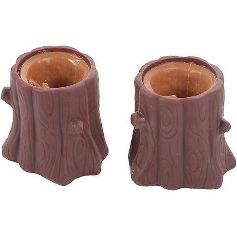 Gobelet anti-stress en silicone en forme d'écureuil, lot de 2, jouet à presser en forme d'écureuil, gobelet écureuil pour enfants, porte-stylo écureuil (marron) (1/5)